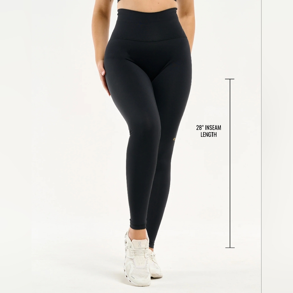 ECHT Women's Black High-Waisted Limitless Leggings sz M 10